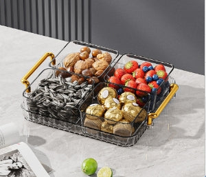 Multifunctional Snack Tray with Storage Containers (One Piece)