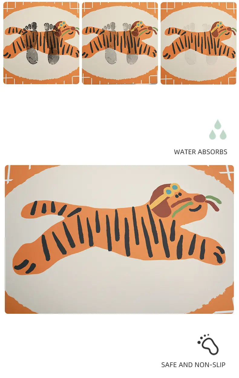 Cartoon Non-Slip Quick Absorbent Bathroom Mat (1pc)