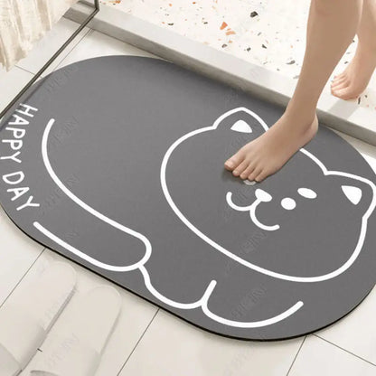 Kawaii Water Absorbing Non-Slip Bathroom Floor Mat