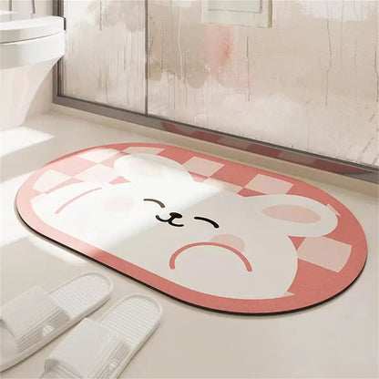Cartoon Animal Non-Slip Bath Mat 23.6" x 15.7"