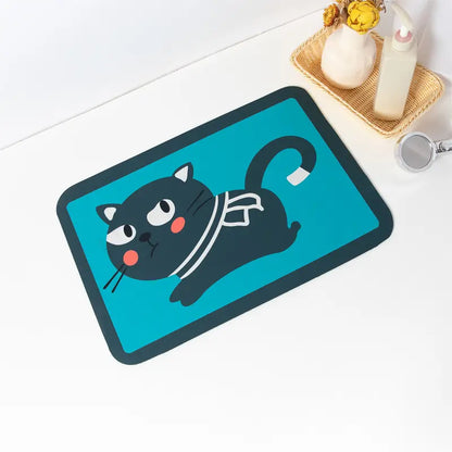 Cartoon Cat Pattern Non-slip Bathroom Floor Mat