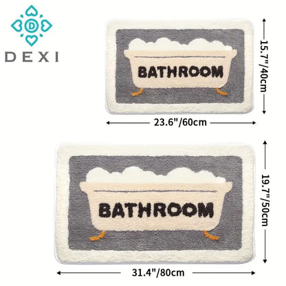 Absorbent Non-Slip Toilet Floor Mat for Bathroom