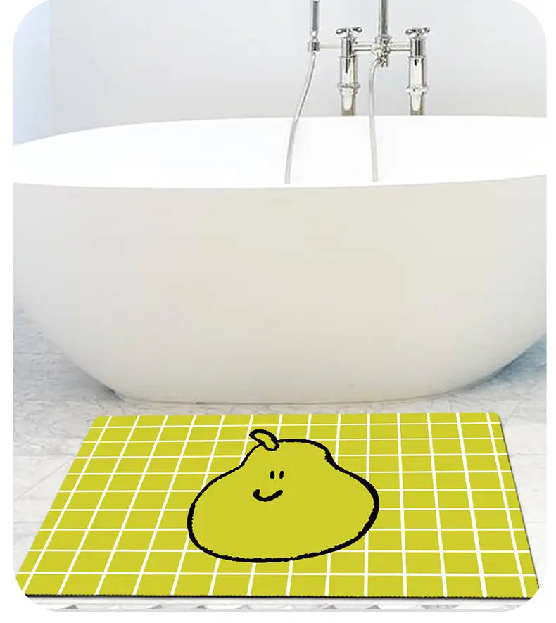 Cartoon Non-Slip Quick Absorbent Bathroom Mat (1pc)