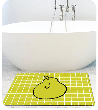 Cartoon Non-Slip Quick Absorbent Bathroom Mat (1pc)