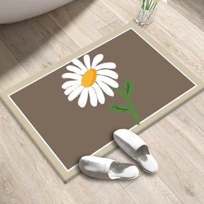 Floral Pattern Non-Slip Entrance Doormat (1pc)