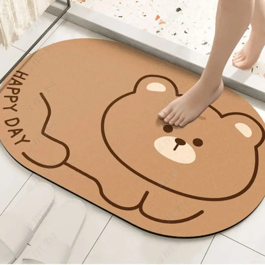Kawaii Water Absorbing Non-Slip Bathroom Floor Mat
