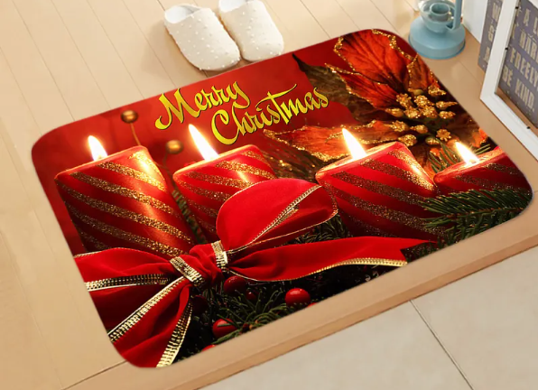 Christmas picture absorbent bathroom mat
