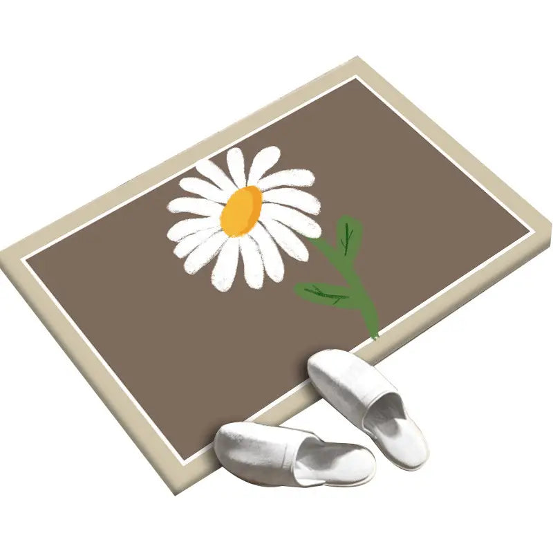 Floral Pattern Non-Slip Entrance Doormat (1pc)