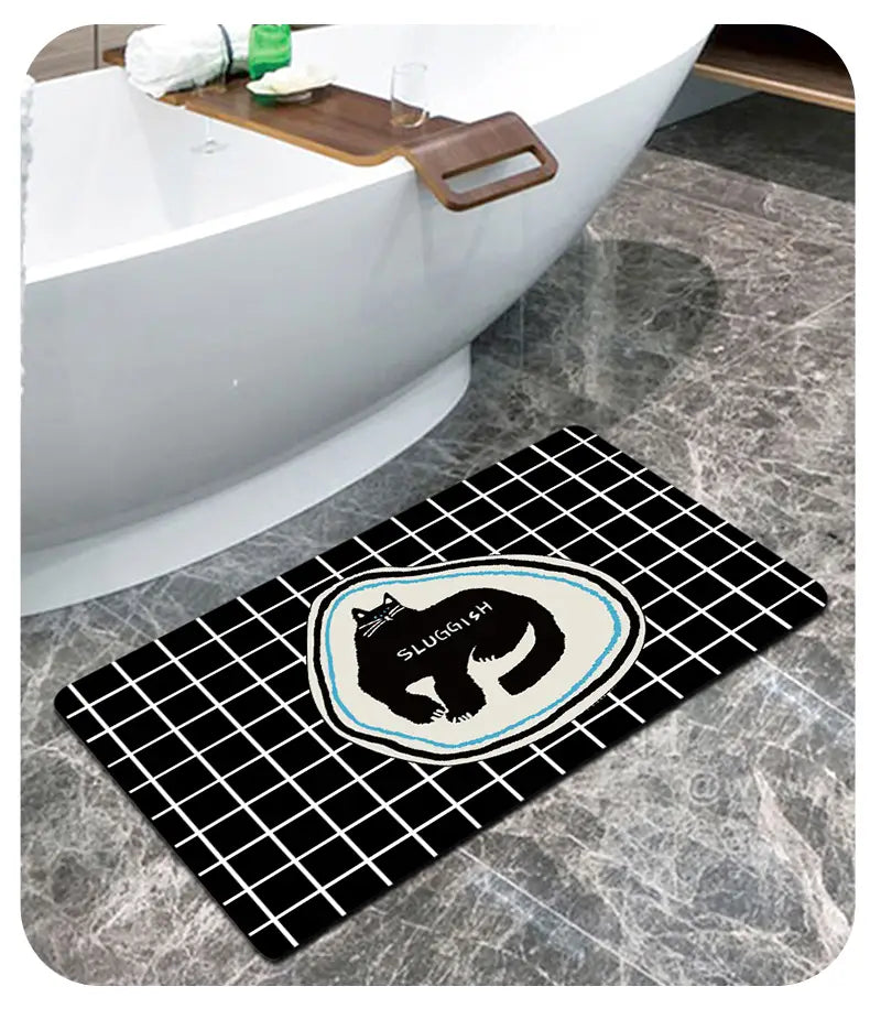 Cartoon Non-Slip Quick Absorbent Bathroom Mat (1pc)